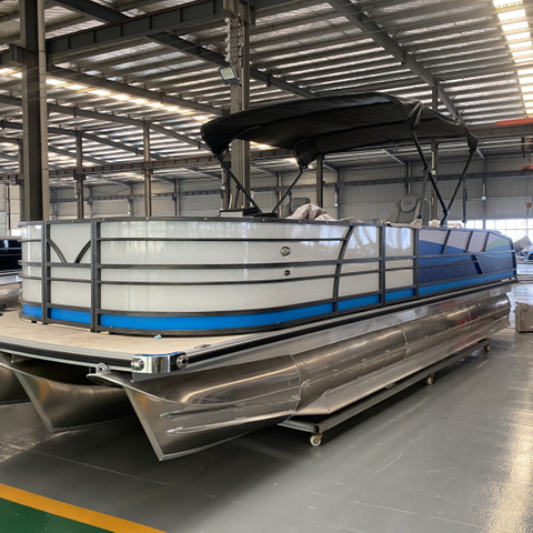 25ft 7,6m Đảng Tritoon Lake Dive Wakeboard Thuyền phao nh&ocirc;m
