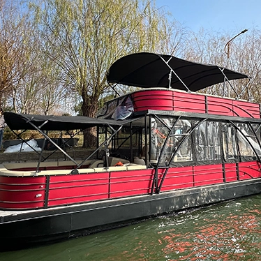 36ft luxe party dubbeldekker pontonboot met toilet